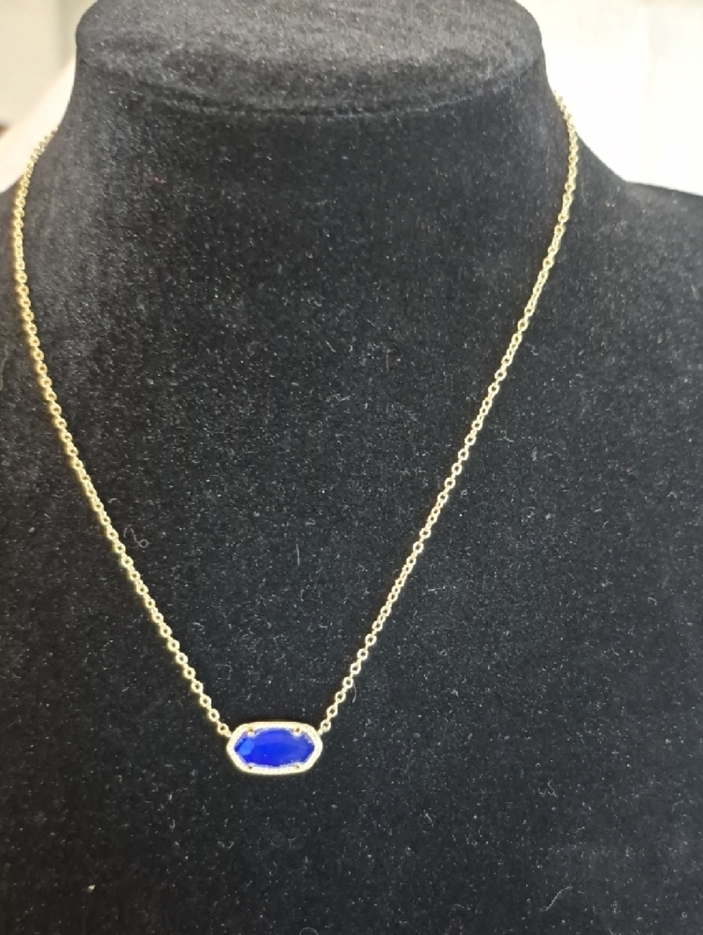 Kendra Scott Gold Necklace with Royal Blue Stone - Picture 4 of 4